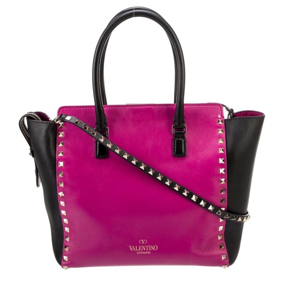 Valentino leather Rockstud handle bag - Picture 3 of 5